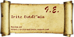 Iritz Eutímia névjegykártya